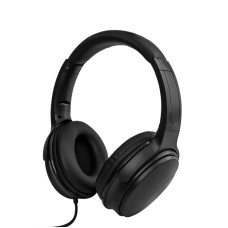 Foldable bilateral stereo head-mounted music headphones