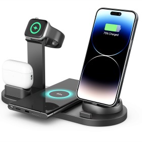 Multifunctional four-in-one mobile phone wireless charging base