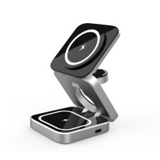 Three-in-one magnetic folding wireless fast charger