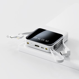 Portable 4-wire lanyard 10000 mAh power bank outdoor power bank